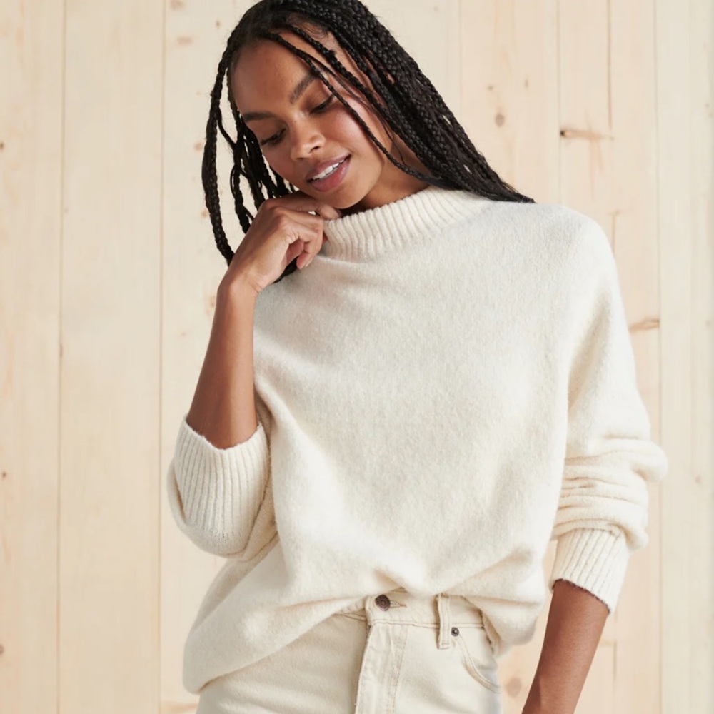 Jenni Kayne Oversized Cotton Pullover in ivory